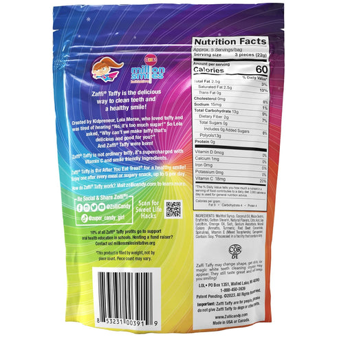 Zollipops Candy Clean Teeth Keto Sugar Free Taffy Assorted Flavors, 5 Oz (Pack of 1) - Savor the Goodness of Guilt-Free Snacking...